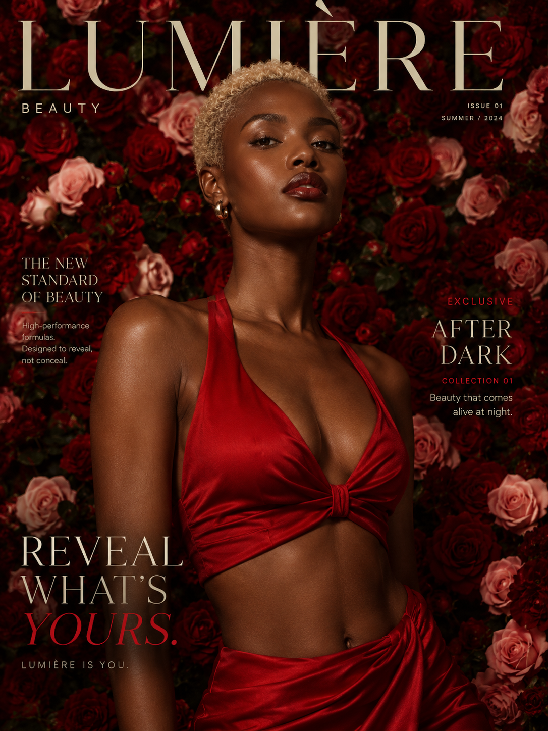 Lumiere Magazine red roses issue